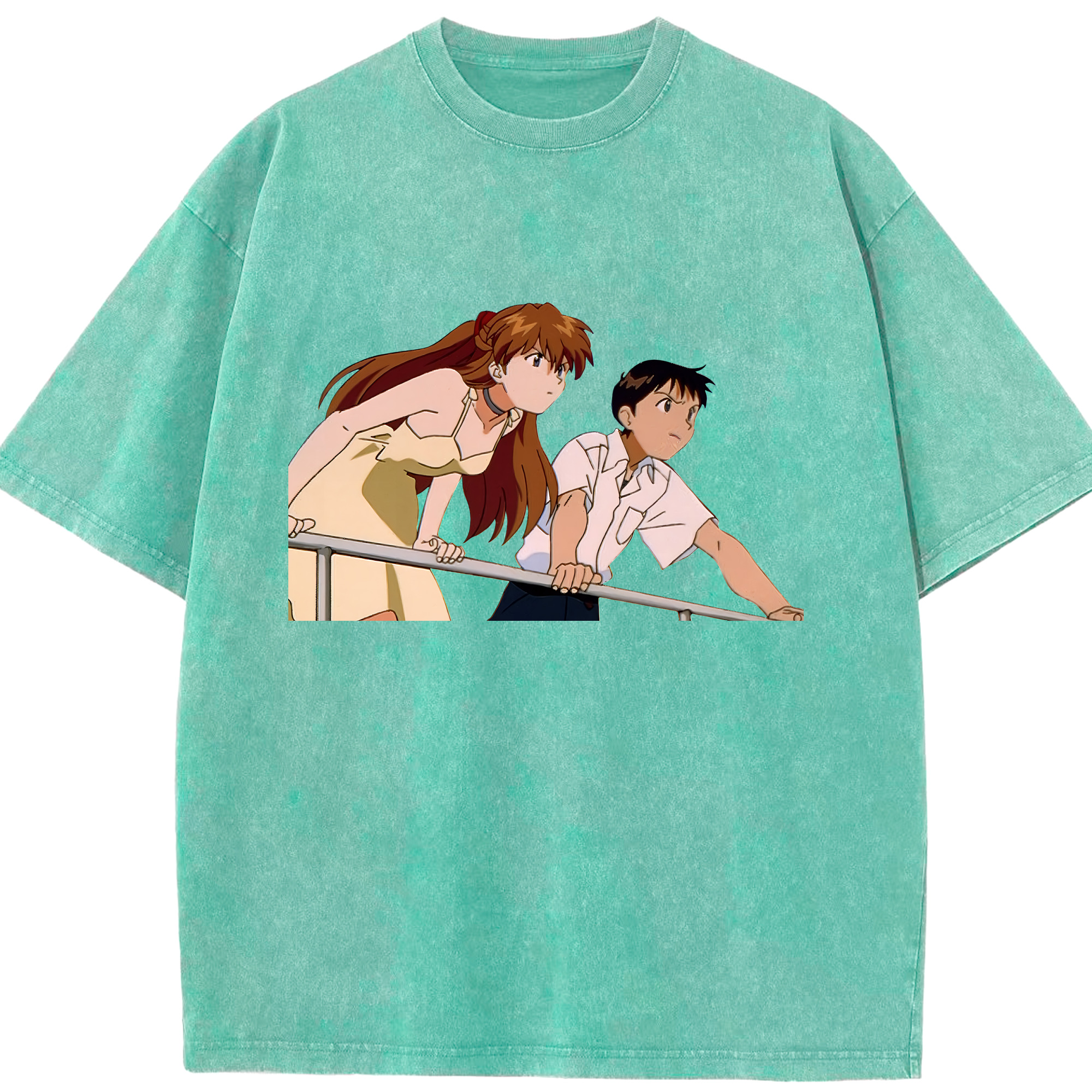 （画像用） EVA 新世紀エヴァンゲリオン 綿100% ヴィンテージ風 半袖Tシャツ（フロントプリント）